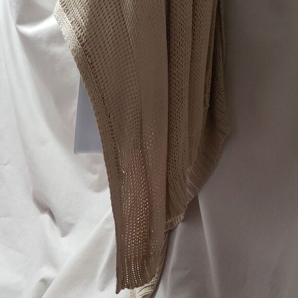 Twenty One.  EUC. Ecru Open Front Waterfall Knit Cardigan.  Size S. - Picture 6 of 12